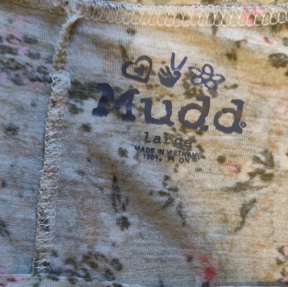 🗺️ Mudd Bat Wing Floral Loose Scoop Neck Pullover - Picture 3 of 8